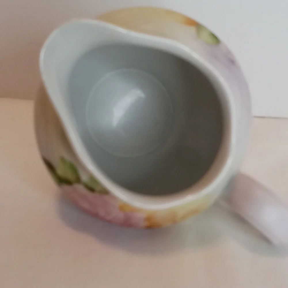 Vintage German Plankenhammer Floss Bavarian Porcelain 3 PC Teapot Sugar Creamer